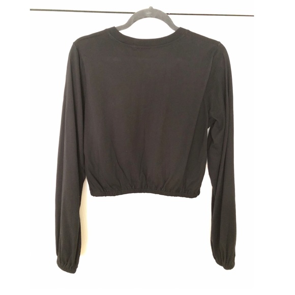 Aritzia Wilfred Cropped Elastic Hem/Cuff Top - Picture 2 of 5